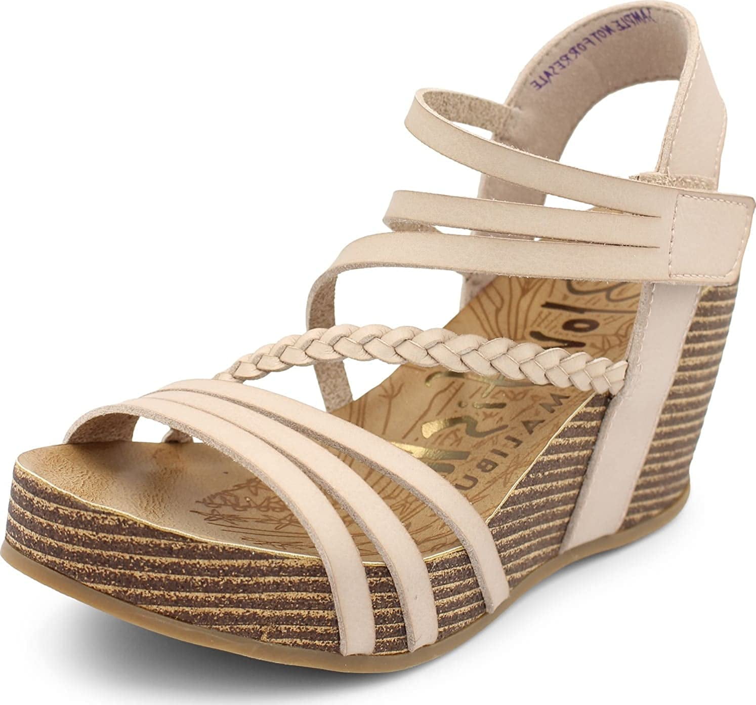 Blowfish Malibu Women's Heidi Wedge Sandal, Scotch Dyecut,