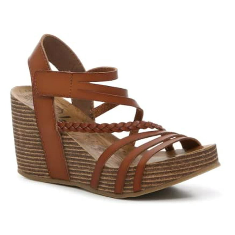 Blowfish Malibu Women's Heidi Wedge Sandal, Scotch Dyecut,