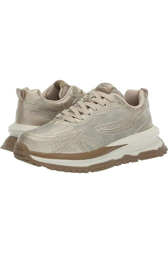 Leo Women's Fashion Sneakers Gold Tumble Size 7.5 M