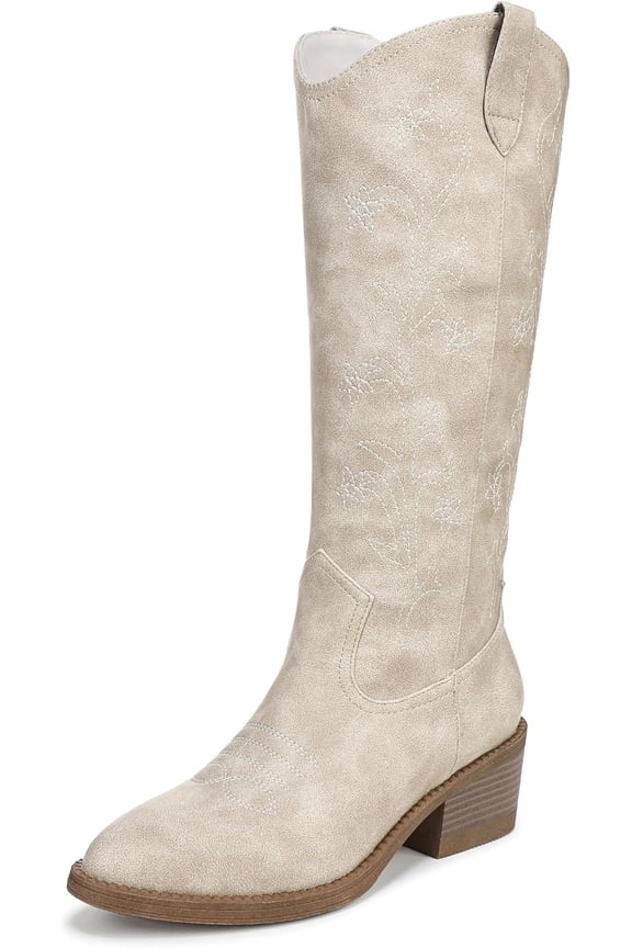 Women's Radio Mid Calf Western Boot Off White 7.5M