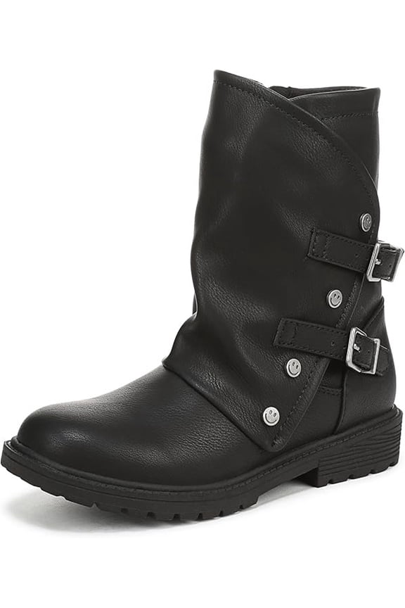 Malibu Youth Girls Rylee-K Fashion Boot Black Faux Leather 13 M