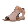 thumbnail image 1 of Blowfish Women's Blumoon Leather Open Toe Man-Made Buckle Closure Wedge Sandal, 1 of 6