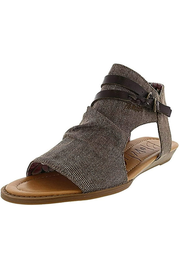 Women's Blumoon Tobacco Dyecut Mud Smokkey Twillight Ankle-High Fabric Wedged Sandal - 7.5M