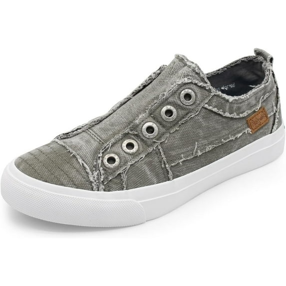 Blowfish Women's Play Malibu Fashion Sneakers Sweet Grey Smoked 16oz Canvas 9M