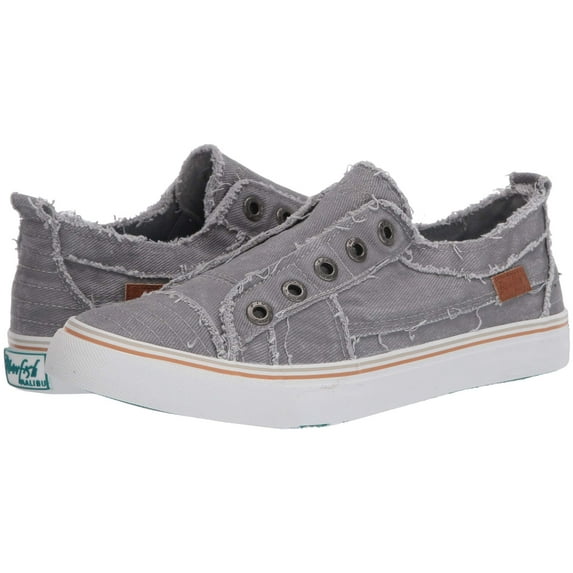 Blowfish Womens Play Slip On Fashion Sneaker (10, Gray Hipster Smoked Twill)