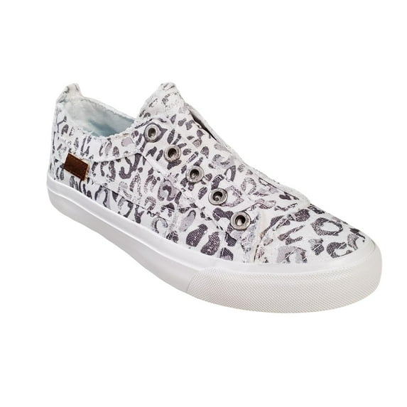 Blowfish Womens Play Vegan Slip On No Lace Fashion Sneaker (Gray Paper Cat, 7.5)