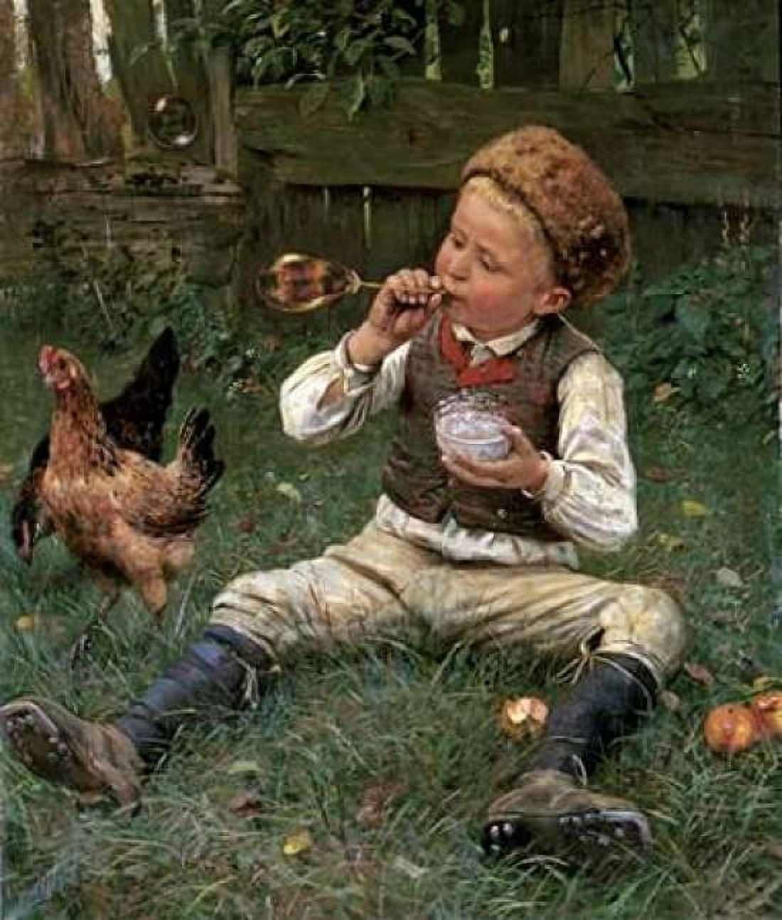 Blowing Bubbles Canvas Art - Adolf Lins (24 x 24)