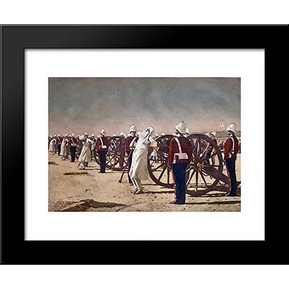 Blowing from Guns in British India 20x24 Framed Art Print by Vasily Vereshchagin
