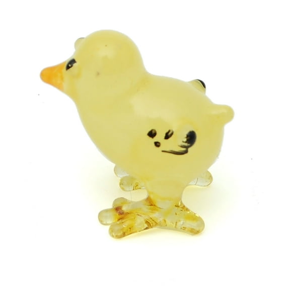 Blown Glass Animal Figurines Clear Art Glass Collectible Gift Small Chick