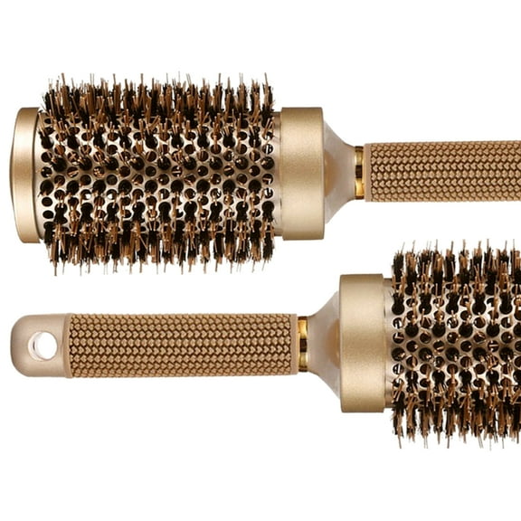 Blowout Nano Thermic Ceramic & Ionic Round Barrel Hair Brush with Boar Bristle, Best Roller Hairbrush for Blow Drying, Curling&Straightening, Perfect Volume&Shine (3.3" Barrel 2 Inch)&nbsp;