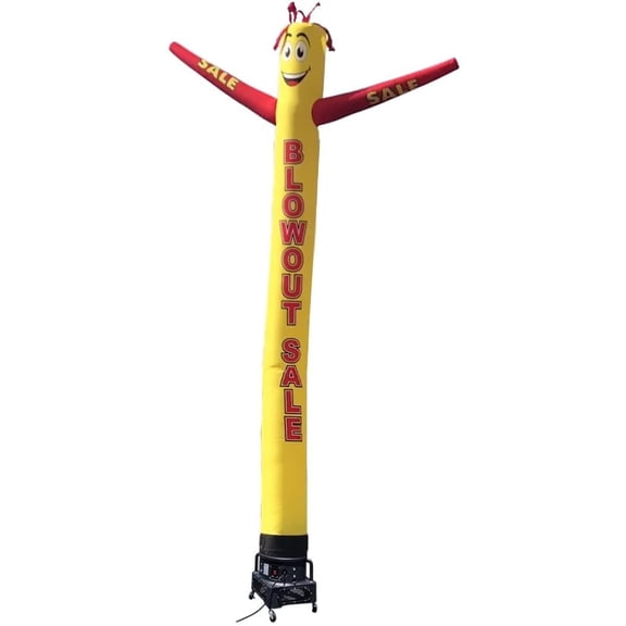 Blowout Sale 20 Foot Tall Inflatable Tube Man Air Powered Waving Guy for Outdoors, Replacement Dancer Only