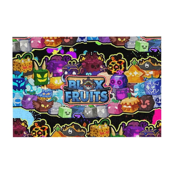 Blox Fruits 300 Piece Jigsaw Puzzle Picture Puzzle Glossy Sturdy Pieces and Minimal Puzzle Dust for Adults Families