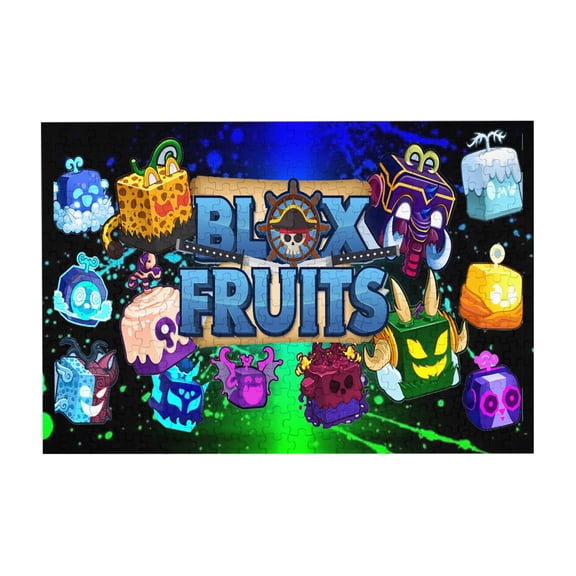 Blox Fruits 300 Piece Jigsaw Puzzle Picture Puzzle Glossy Sturdy Pieces and Minimal Puzzle Dust for Adults Families