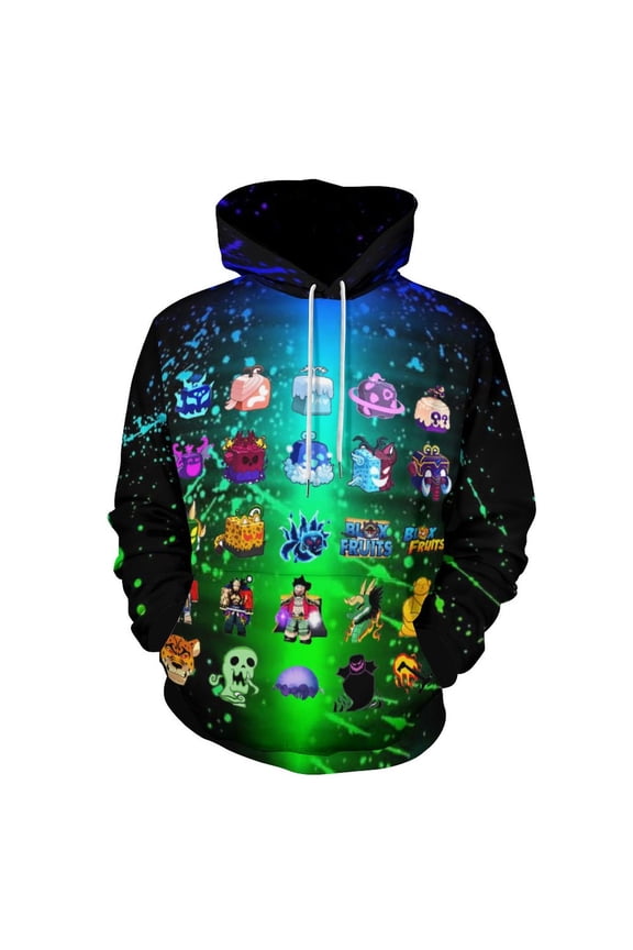 Blox Fruits Casual Hoodie Jacket Hooded Long Sleeves Sweatshirt Pullover Sweaters Women Men