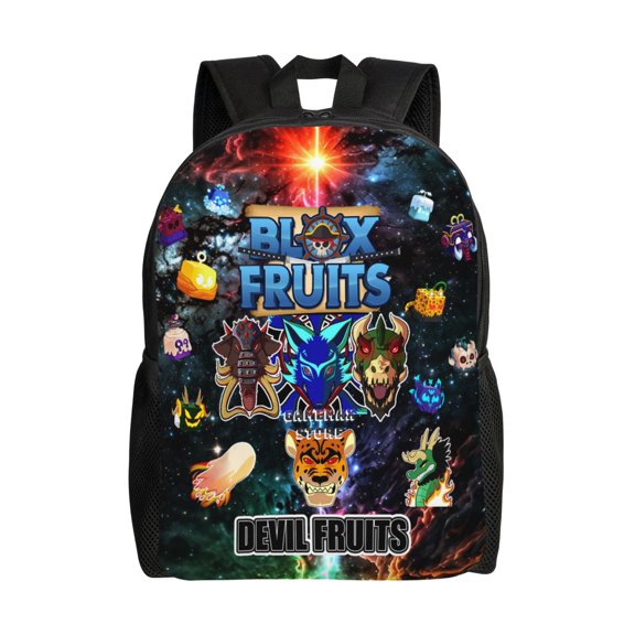 Blox Fruits Devil Large Backpack Lightweight Laptop Bag Daypack Bookbag Travel Backpack for Men Women