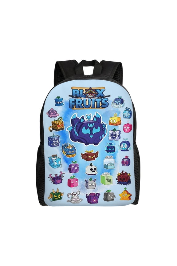 Blox Fruits Large Backpack Lightweight Laptop Bag Daypack Bookbag Travel Backpack for Men Women