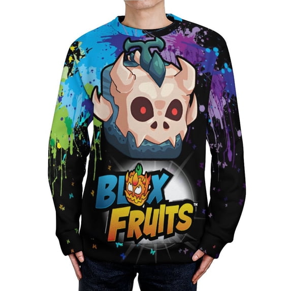 Blox Fruits Sweater for Men Women, Unisex Crew Neck Sweatshirt, Fashion Pullover Tops for Adults, S-3XL