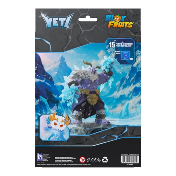Blox Fruits Yeti Mythical Action Figure - 6" Posable Figure - Includes DLC Code
