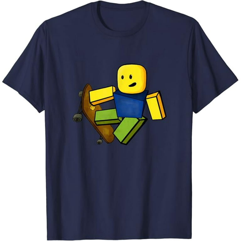 Blox Noob Skater Funny Meme Gaming Gift For Gamers Roblox T Shirt Navy Color Size 2XL Walmart