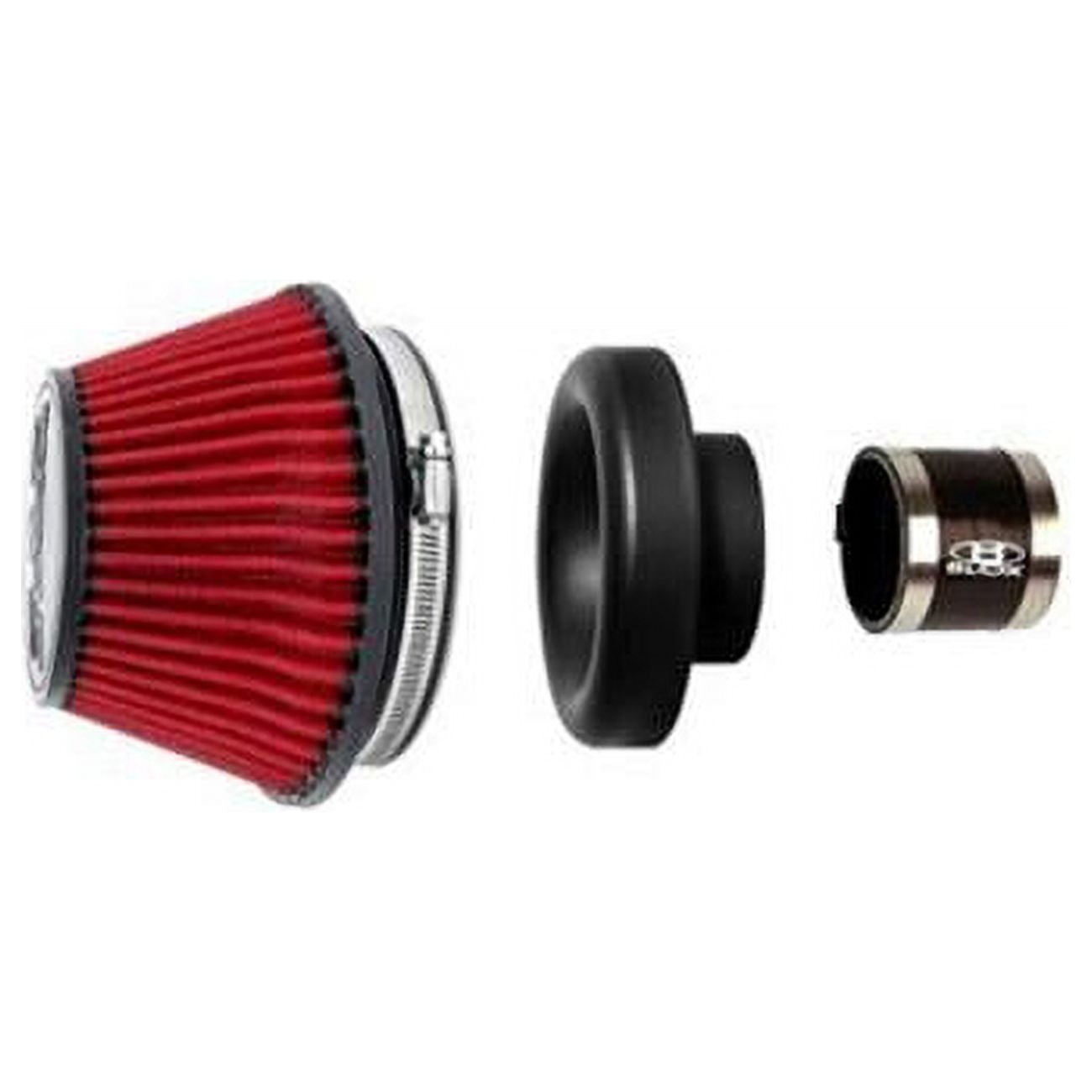 Blox Racing 5 in. Shorty Performance Round Tapered Black Air Filter ...