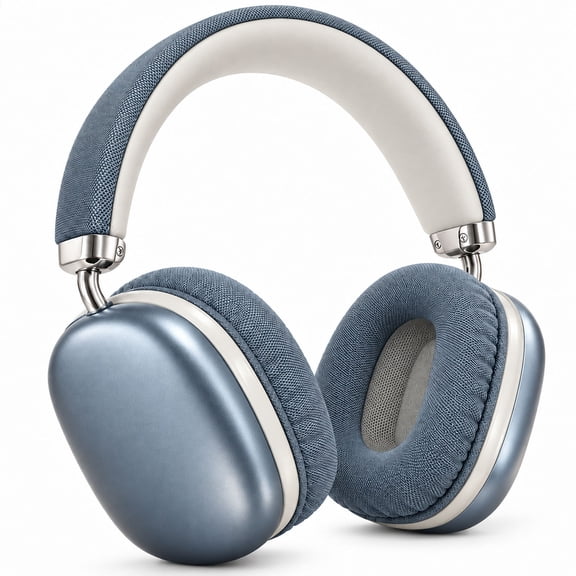 Bloydek Bluetooth 5.4 Wireless Over Ear Headphones with Mic, Foldable Stereo Headset, 40mm Drivers, 18H Playtime, TF Card, Blue