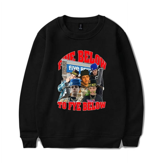 Blp Kosher Merch Five Below But Now I Keep That Fye Below Sweatshirt Crewneck HipHop Rapper Unisex Long Sleeve Streetwear Pullover Top