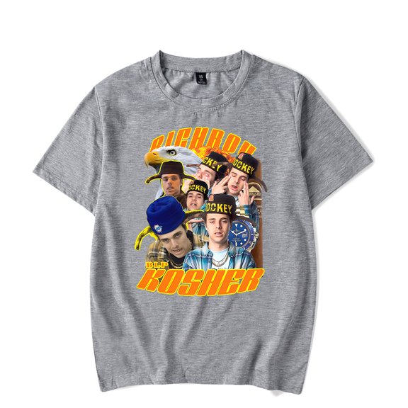 Blp Kosher Merch Richiman T-shirt t shirt Hip Hop Rapper Men Women Short Sleeve Tee Crewneck Streetwear Top