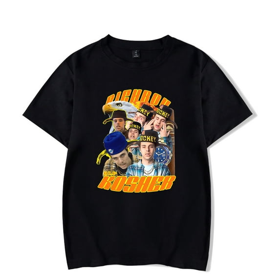 Blp Kosher Merch Richiman T-shirt t shirt Hip Hop Rapper Men Women Short Sleeve Tee Crewneck Streetwear Top