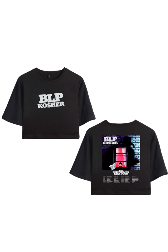 Blp Kosher Merch The Dreidelman Saga End Of Tour Crop Top T-shirt Shorts Suits T Shirt Women Girls Short Sleeve Tees