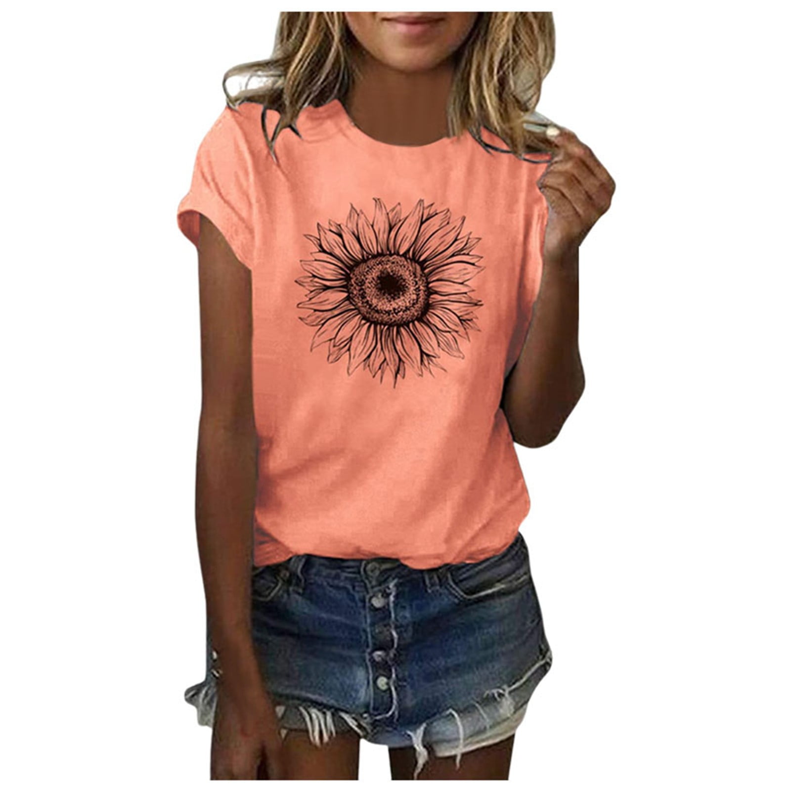 Women's Halloween Pumpkin Shirt - 'Love Fall Y'all' Graphic Tee With Leopard Print, Loose Fit Short Sleeve