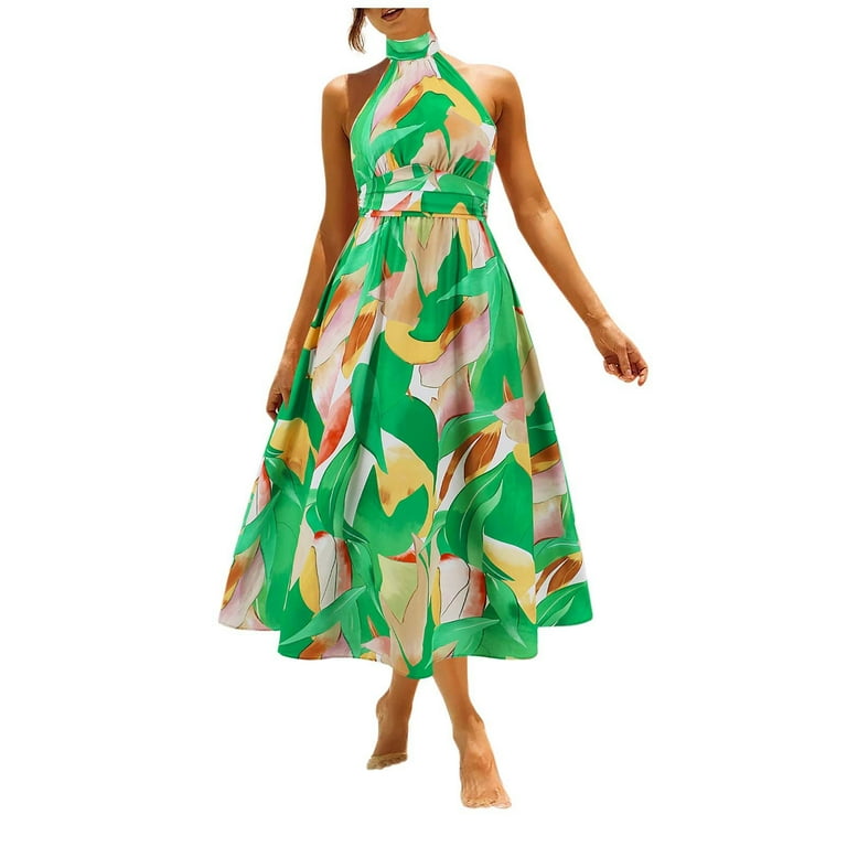 Sexy Print Printing Halter A Line Dresses(3 colors) Sexy Print Printing Halter A Line Dresses(3 colors)