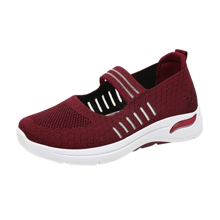 Blphud Casual Shoes for Women Trendy Business Casual Shoes for Women Women s Spring and Summer Fashion Mesh Perforated Breathable Casual Shoes A Slip