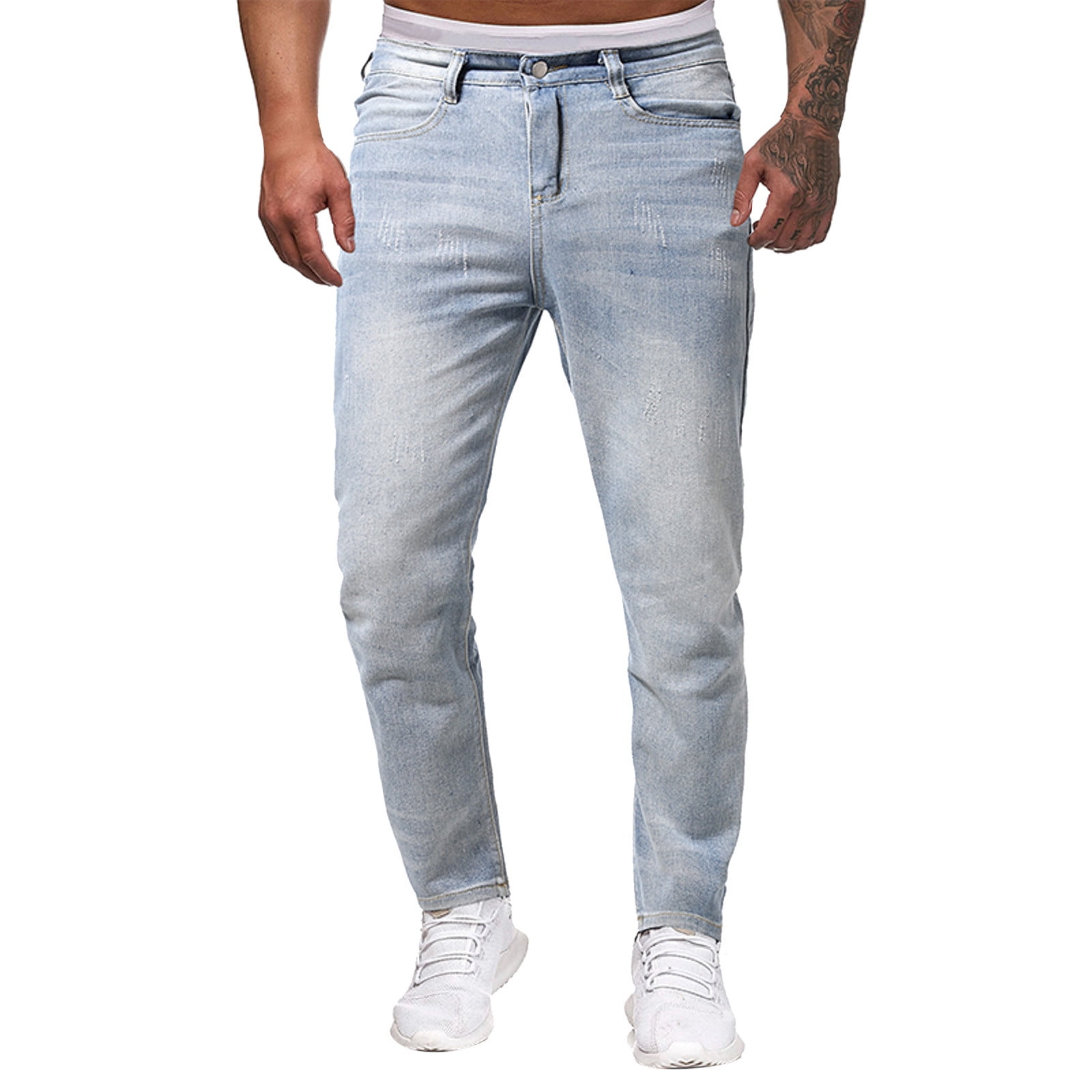 WEAIXIMIUNG Men's Pants Big and Tall Jeans Male Spring and