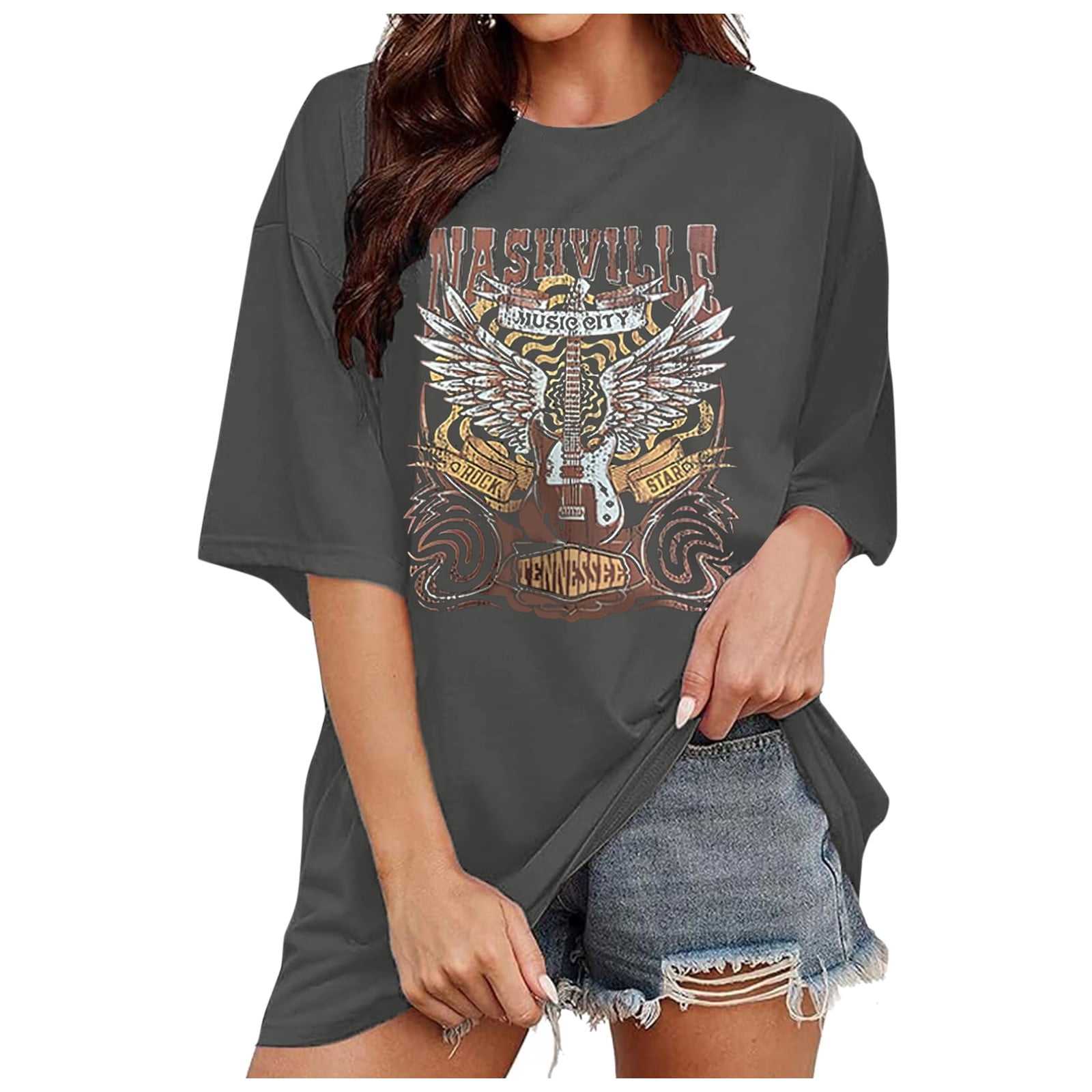 RoseSeek Men's Number & Letter Graphic Tee - Crew Neck Short Sleeve, Preppy Casual T-Shirt - View #8