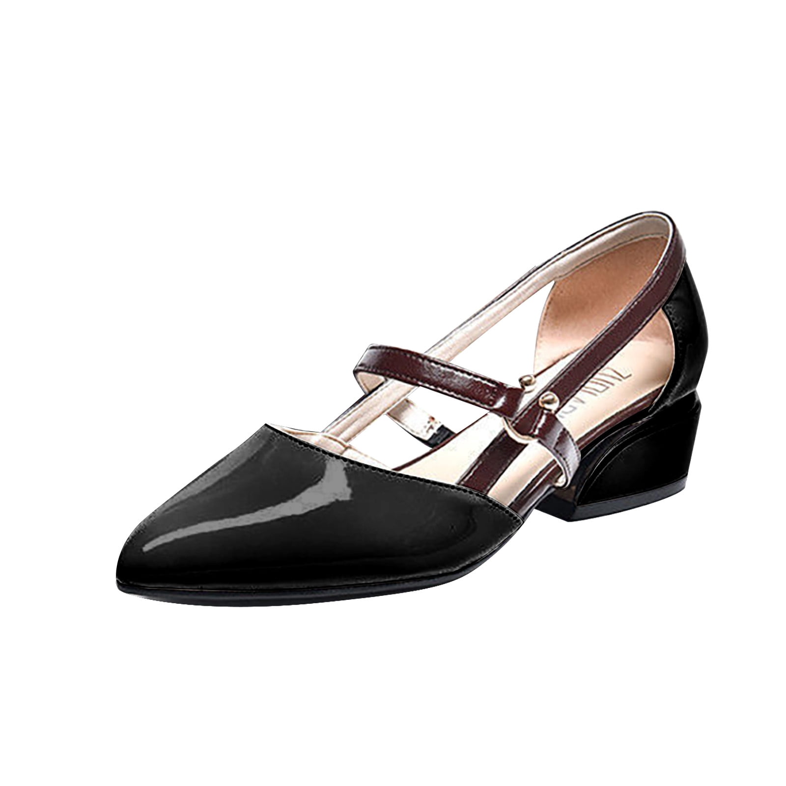Blphud Work Shoes Women Heels Womens Closed Toe Summer Casual Sandals  Breathable Low Heeled Casual Women's Pointed Toe High Heeled Strap Fashion  Sandals Women's Sandals Black 37 - Walmart.com