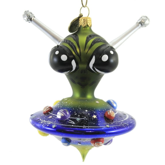 Blu Bom Alien Pharon Vrusla Glass Ornament Spaceship Martian 202127