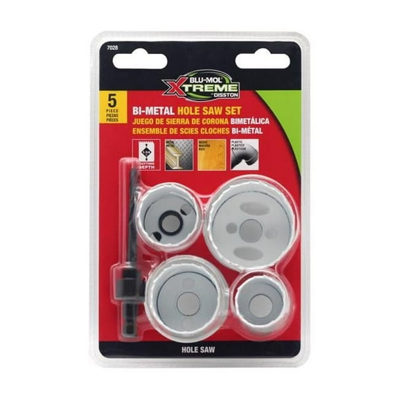 Blu-Mol Xtreme 2033594 Bi-Metal Hole Saw Set - 5 Piece