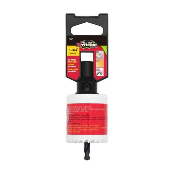 Blu-Mol Xtreme 2033602 1.75 in. Bi-Metal Hole Saw