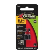 Blu-Mol Xtreme 2033628 No. 3-4 x 1 in. Slotted S2 Tool Steel Screwdriver Bit - 2 Piece