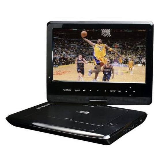 Blu-Ray DISC/DVD Player Swivel Screen Maxmade Portable 10.1" Black BDP-M1061