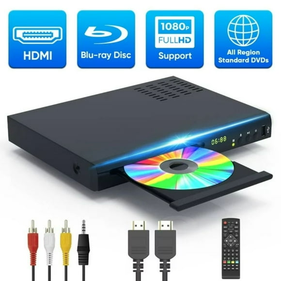 Pre-Owned Blu Ray Player for TV 1080P Blue Ray DVD Players with Remote Support All DVDs and Region A1 Blu-Rays