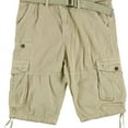 thumbnail image 1 of BLU ROCK Mens Drawstring Hem Casual Cargo Shorts, Beige, 32, 1 of 1