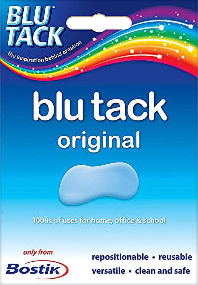 Bostik Blu Tack Original Blue Putty Hardware Adhesive Reusable 4 Pack