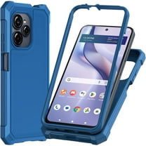 For Blu View Speed Ultra 5G B1660V Case with Screen Protector Phone Case Front Back Full Body Protective Soft TPU Military Grade Shockproof Cover - Blue