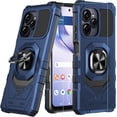 thumbnail image 1 of For Blu View Speed Ultra 5G Case with Tempered Glass Screen Protector,Military Grade Heavy Duty Shockproof Protective Cover,with Ring Kickstand for BLU B1660V - Blue, 1 of 5