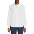 thumbnail image 1 of Blu White Blu Women's June Solid Button-Down Shirt, 1 of 5