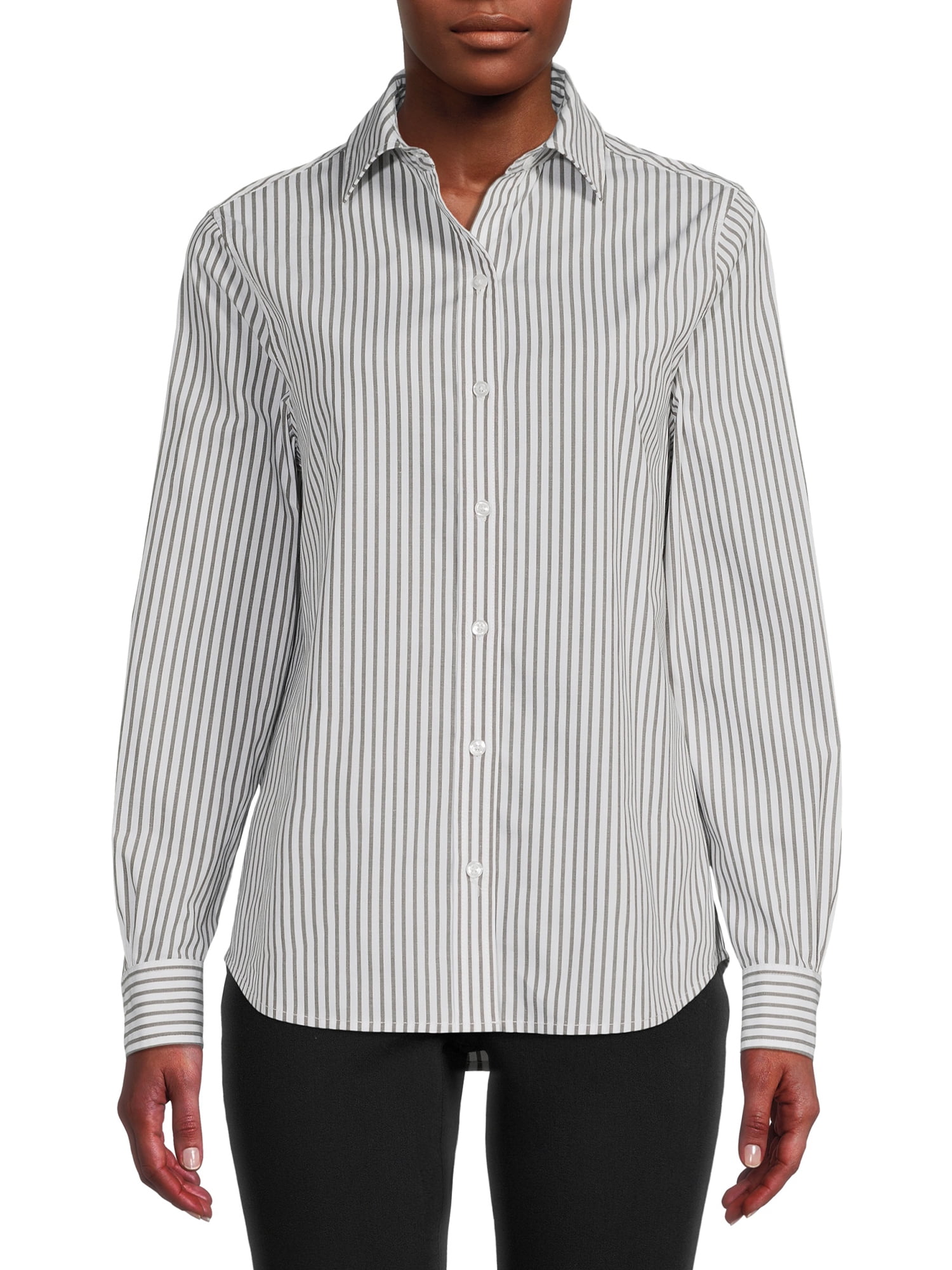 Blu White Blu Women's June Striped ButtonDown Shirt