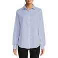 thumbnail image 1 of Blu White Blu Women's June Striped Button-Down Shirt, 1 of 5