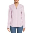 thumbnail image 1 of Blu White Blu Women's Patricia Ruffled Stripe Shirt, 1 of 5