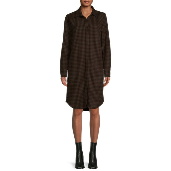 Blu White Blu Women's Plaid Button-Down Shirtdress